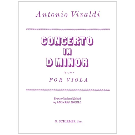 Vivaldi, A.: Violakonzert d-Moll nach Op. 3/6