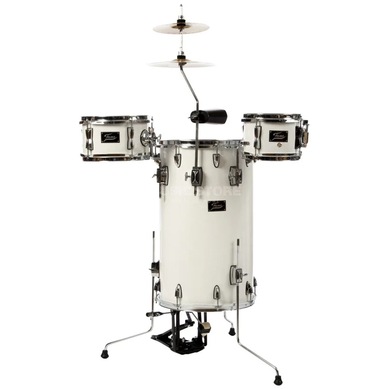 Fame Cocktail DrumSet, White Sparkle