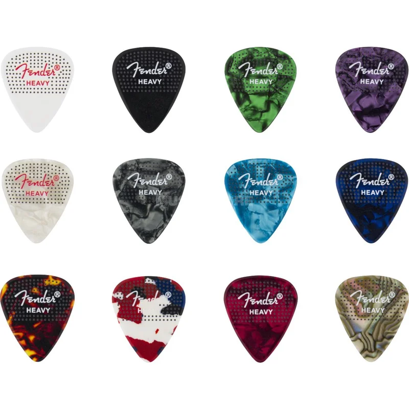 Fender 351 Dotted Celluloid Picks heavy