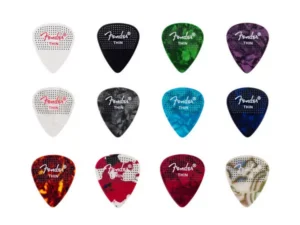 FENDER 351 Dotted Celluloid Picks 12-Pack Thin