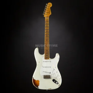 Fender NAMM ’17 1955 Heavy Relic Strat Desert Tan over Chocolate 2-Tone SB #CZ528165