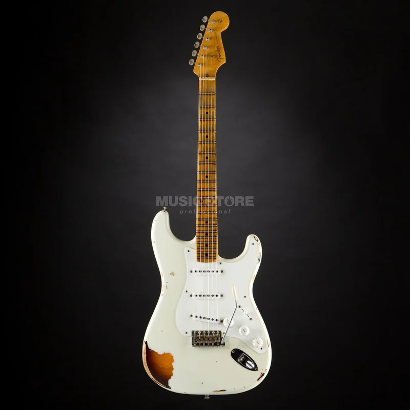 Fender NAMM ’17 1955 Heavy Relic Strat Desert Tan over Chocolate 2-Tone SB #CZ528165