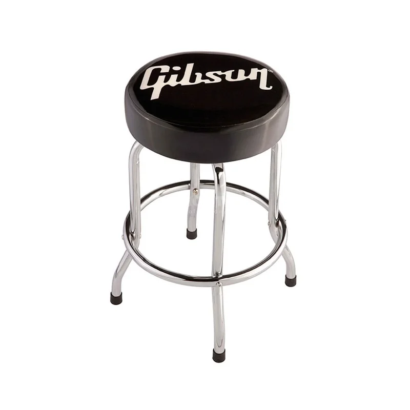 Gibson Barstool with Seat Logo, Black