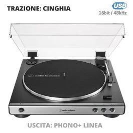 Giradischi Audio Technica AT-LP60XUSB GM gun metal