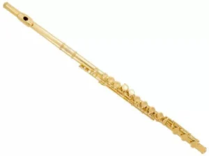 GRASSI IDA MARIA FL700 FLAUTO TRAVERSO CON MI SNODATO DISCENDENTE AL SI INTERAMENTE DORATO 24K