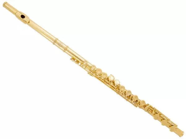 GRASSI IDA MARIA FL700 FLAUTO TRAVERSO CON MI SNODATO DISCENDENTE AL SI INTERAMENTE DORATO 24K