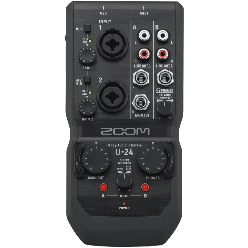 ZOOM U24 INTERFACCIA AUDIO PORTATILE 2 IN / 4 OUT U-24