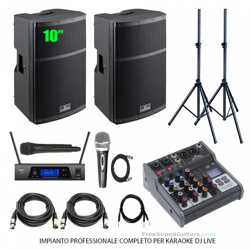 Hyper Top 10A Impianto Audio 1000W karaoke DJ Live