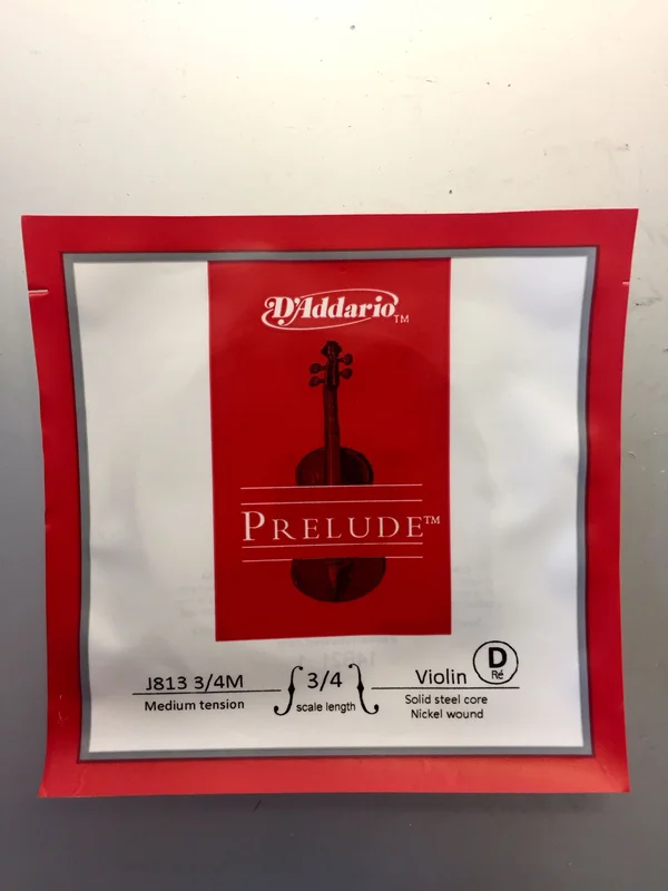 D’ADDARIO PRELUDE J813 CORDA SINGOLA VIOLINO RE/D 3/4 TENSOINE MEDIA MEDIUM TENSION