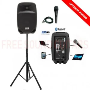 Italian stage IS SPX12AUB cassa audio bluetooth con stativo