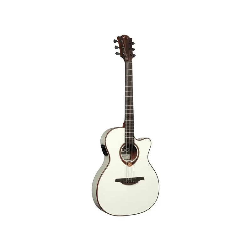 LAG Guitars T118ASCE-IVO Chitarra Acustica Auditorium Slim Cutaway EQ Ivory