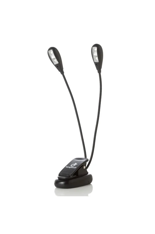 BESPECO LL24 LAMPADA LUCE A LED PER LEGGIO CON DUE BRACCI FLESSIBILI E 4 LED LL-24