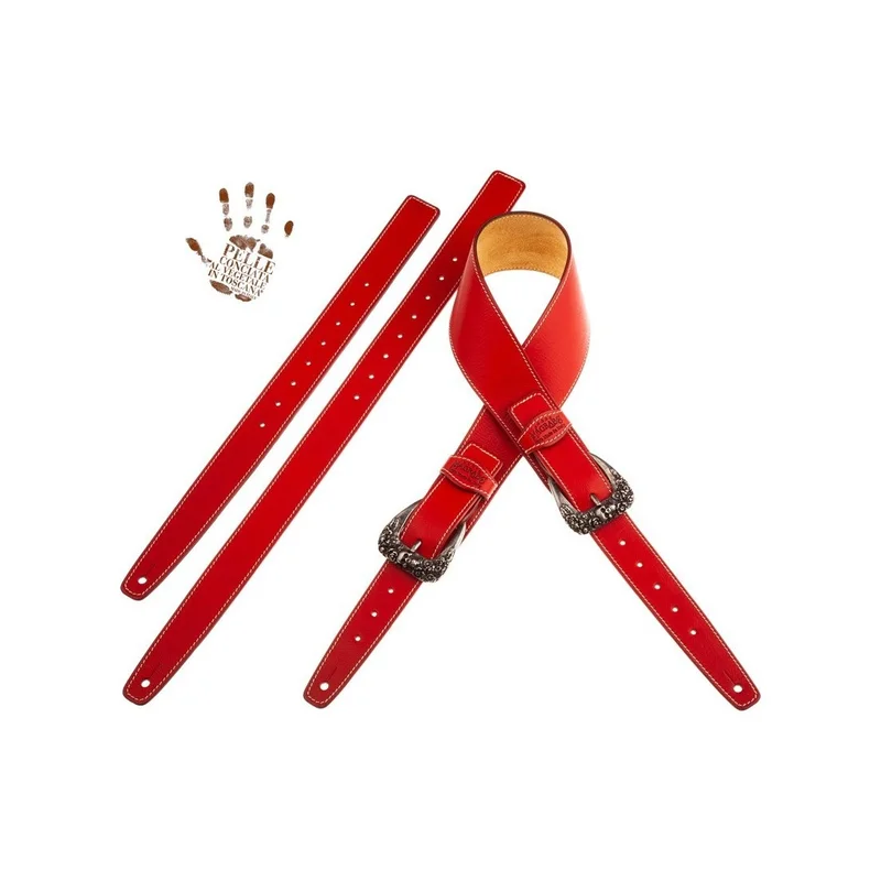 Magrabò Tw in Buckle TS Core Rosso 7 cm fibbie Skull & Roses Argento
