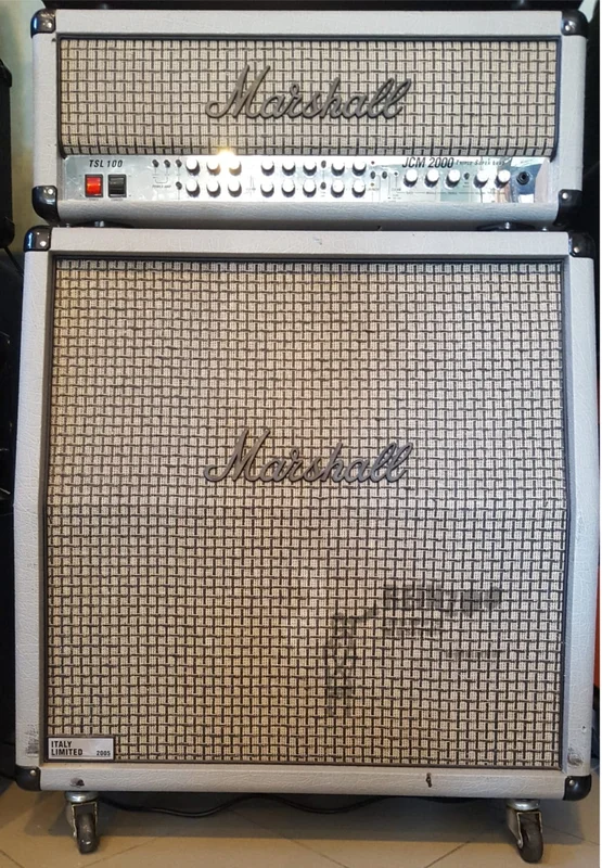 marshall jcm 2000 tsl 100 + cassa cabinet 4×12 grey 1960 A