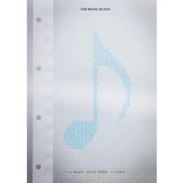 Music block 12 righi carta bianca