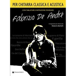 Fabrizio de Andrè per chitarra classica e acustica con tablature