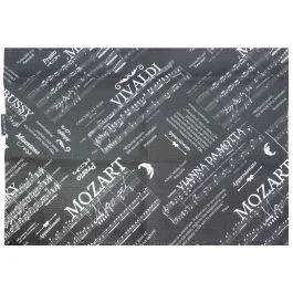 Tovaglietta Americana Music-Gift black spartiti cotone 40×30 cm