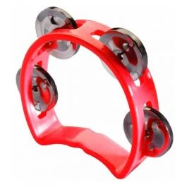 Stagg mini-tamburello 1/2 luna 4 sonagli rosso