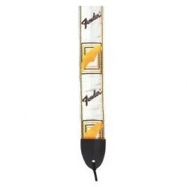 Fender monogrammed strap white/brown/yellow