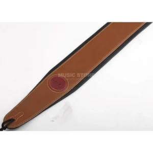 MUSIC STORE Guitar Strap 851 B Brown Leather, 8 cm
