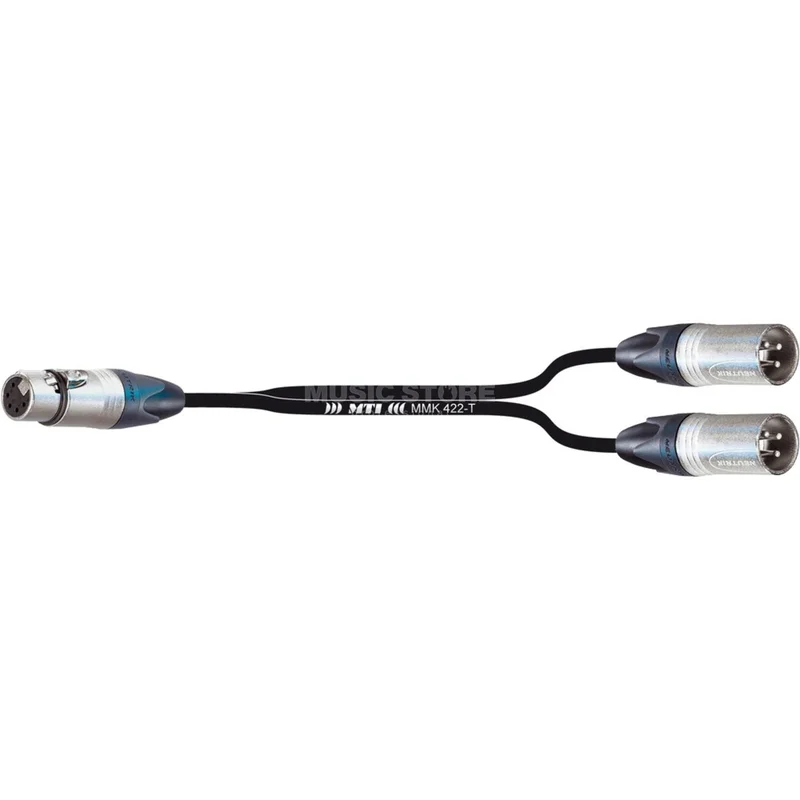 MUSIC STORE XLR/f 5-pole to 2x – XLR/m 30 cm SplitCable, Neutrik