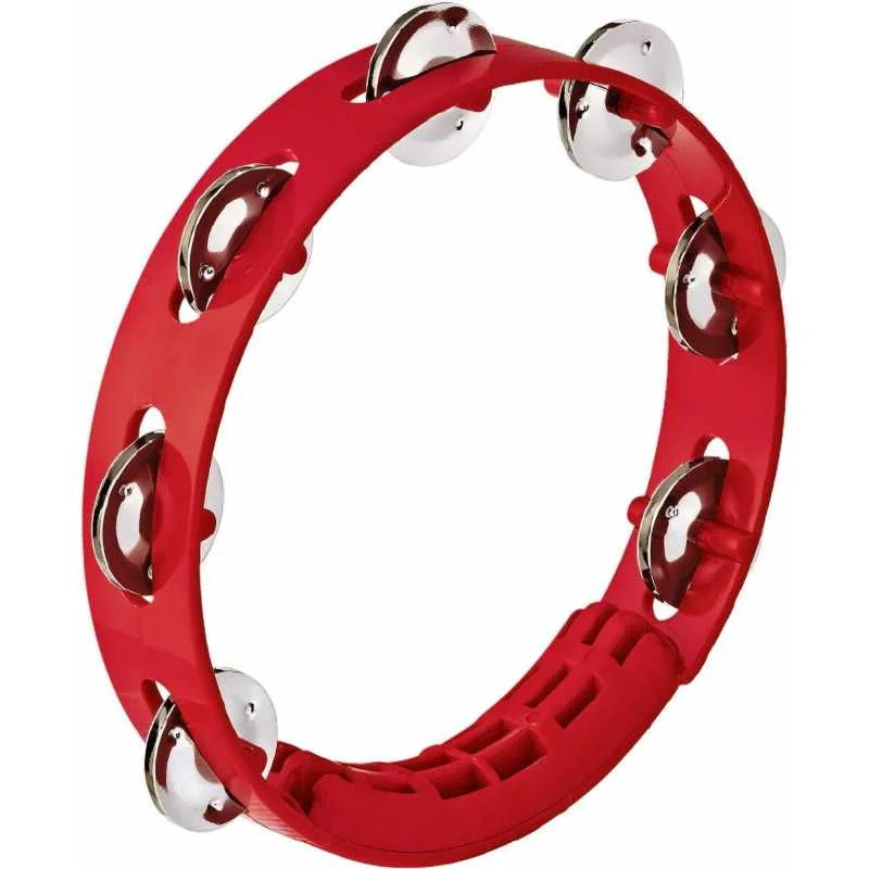NINO 49R TAMBURELLO CEMBALLO IN ABS 8 CON SONAGLI COLORE ROSSO
