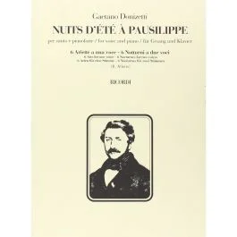 Gaetano Donizetti Nuits d’etè a Pausilippe canto pianoforte