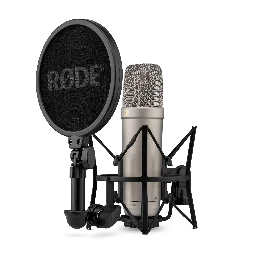 Microfono Rode NT1 5th generation cardioide con sospensione elastica e anti-pop silver