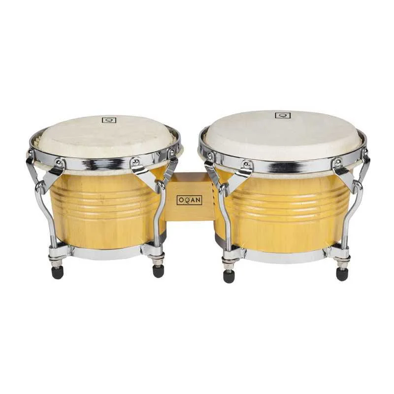 OQAN QPP-BI COPPIA BONGHI BONGO IN LEGNO NATURALE QPPBI