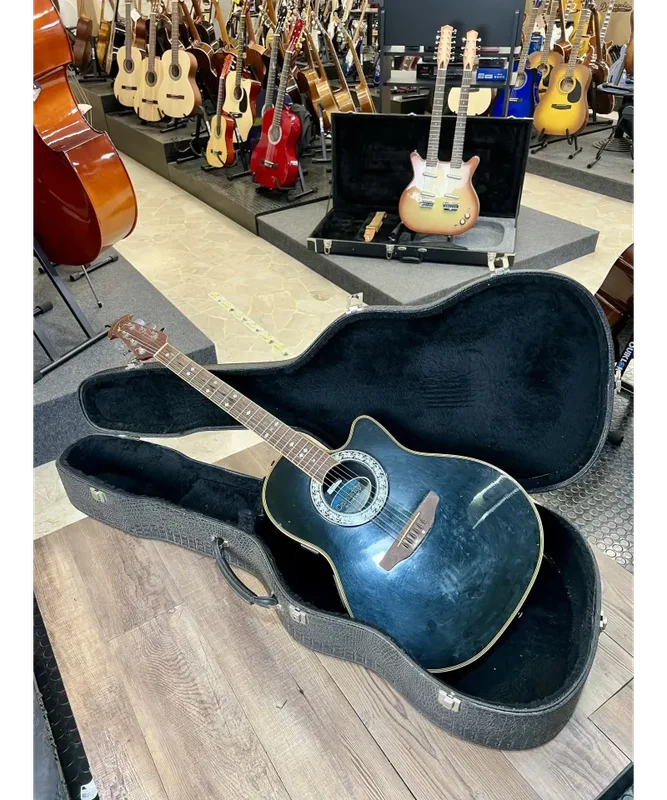 OVATION CELEBRITY CC157 BLACK + CUSTODIA