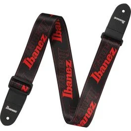 Tracolla chitarra Ibanez GSD50-RD logo nero rosso 5cm