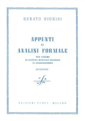 Dionisi – Appunti Di Analisi Formale