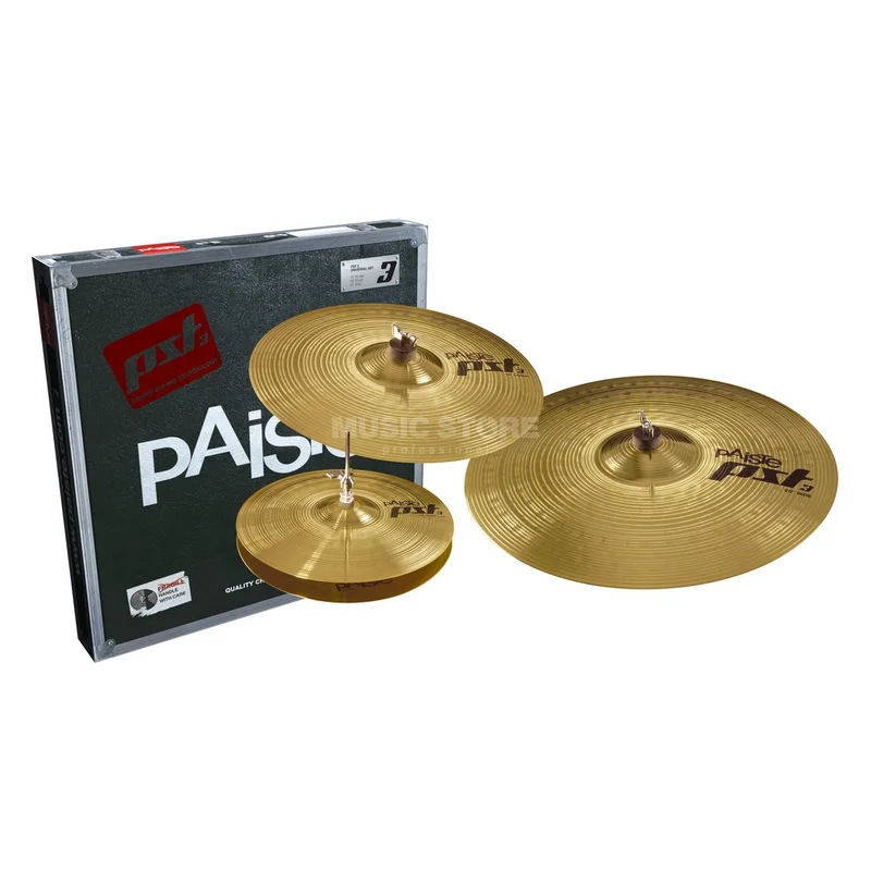 Paiste PST3 Cymbal Set “Universal” 20″ Ride, 16″ Crash, 14″ HiHat