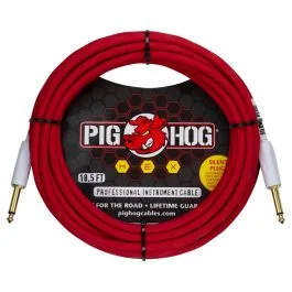 Cavo jack/jack 5,6 mt Pig Hog Hex Silent plug candy apple red | Cavalli Musica