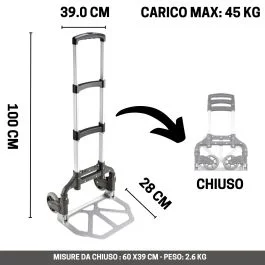 Carrello strumenti Adam Hall PORTER pieghevole