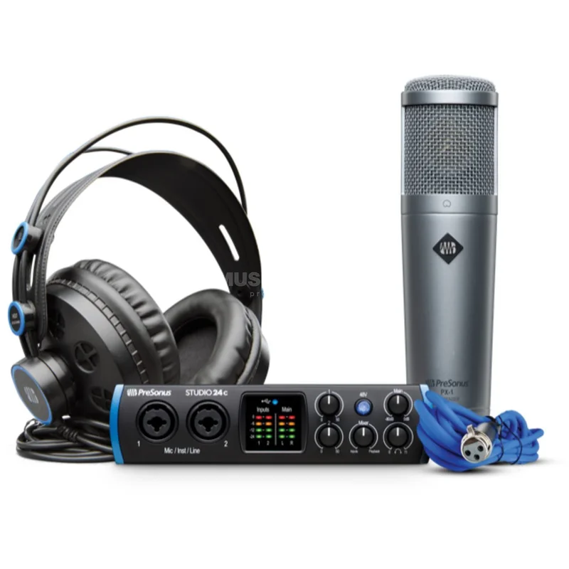 Presonus Studio 24c, PX1 & HD7 Bundle (Inc XLR Cable)