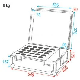 Showgear pro case for 25 mics