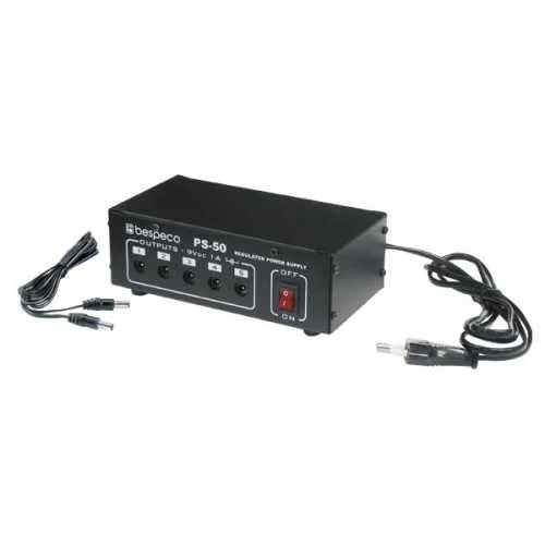 BESPECO PS50 ALIMENTATORE MULTIPLO 5 USCITE PER PEDALINI 9V