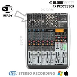 Behringer Xenyx QX1204USB – Mixer 12 Ingressi USB Effetti Klark Teknik | Cavallimusica