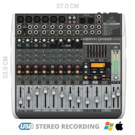Behringer Xenyx QX1222USB – Mixer 16 Ingressi USB Effetti Klark Teknik | Cavallimusica