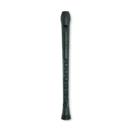 Nuvo recorder+ black/black with hard case baroque fing.