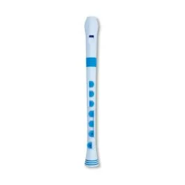 Nuvo recorder+ white/blue with hard case baroque fing.