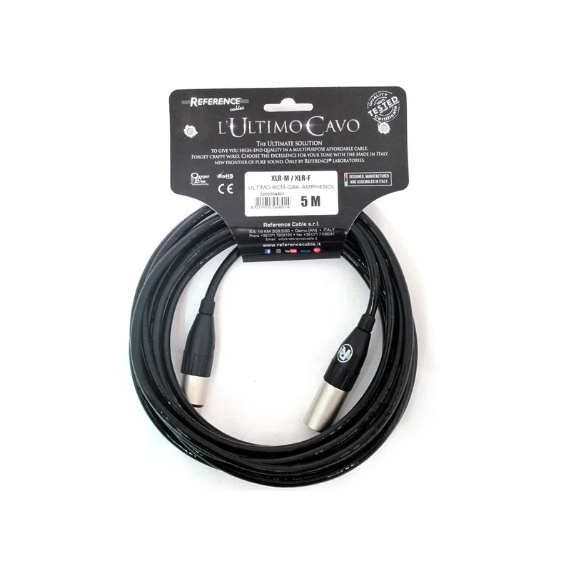 Reference L’ultimo Cavo RCM-GBK-REAN Microfonico Bilanciato XLR-M/XLR-F mT.5