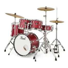 Pearl Roadshow 18″ 5pz Matte Red – Batteria Acustica Completa per Principianti | Cavalli Musica