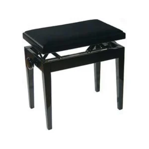 RTK Golf Piano Bench 054 Black Polished Leather, Beethoven Bench
