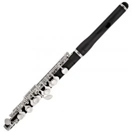 Ottavino Pearl 105E in ebano chiavi argentate Testata Wave,