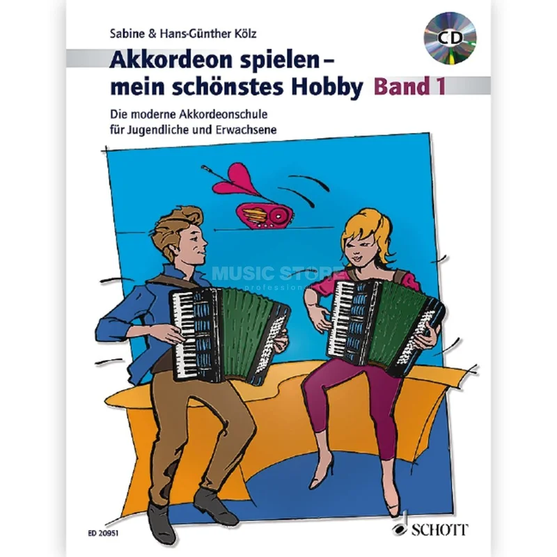 Schott Music Akkordeon spielen – mein schönstes Hobby 1 – Lehrbuch mit CD