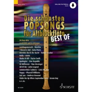 Schott Music Die schönsten Popsongs für Alt-Blockflöte BEST OF