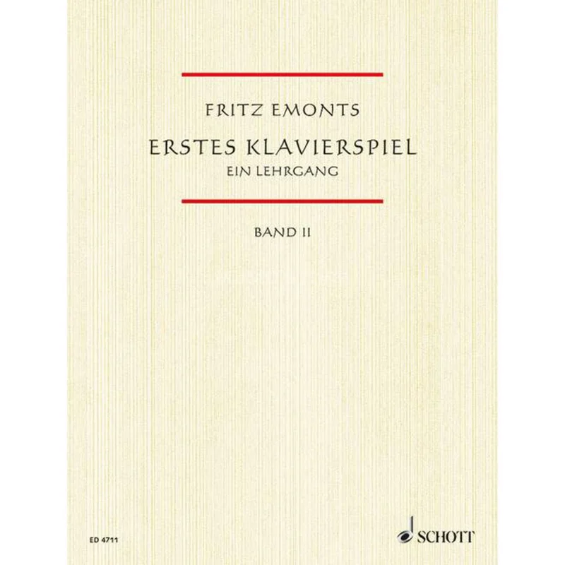 Schott Music Erstes Klavierspiel 2 Fritz Emonts