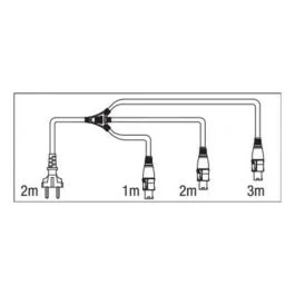 DAP schucko to powercon splitter 3 way